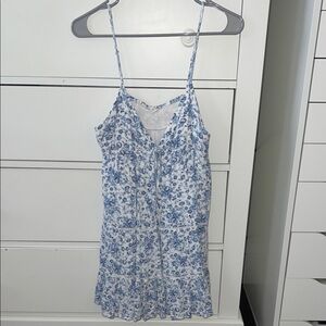 Garage Blue and White Floral Dress